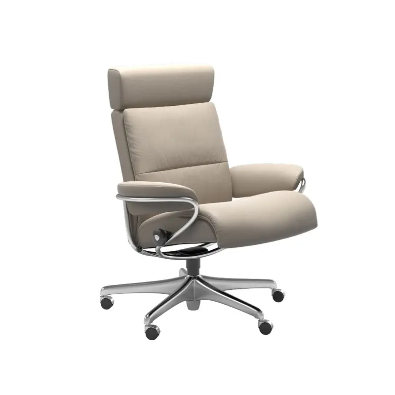 Sillón giratorio Stressless® modelo TOKYO Home Office con reposacabezas ajustable