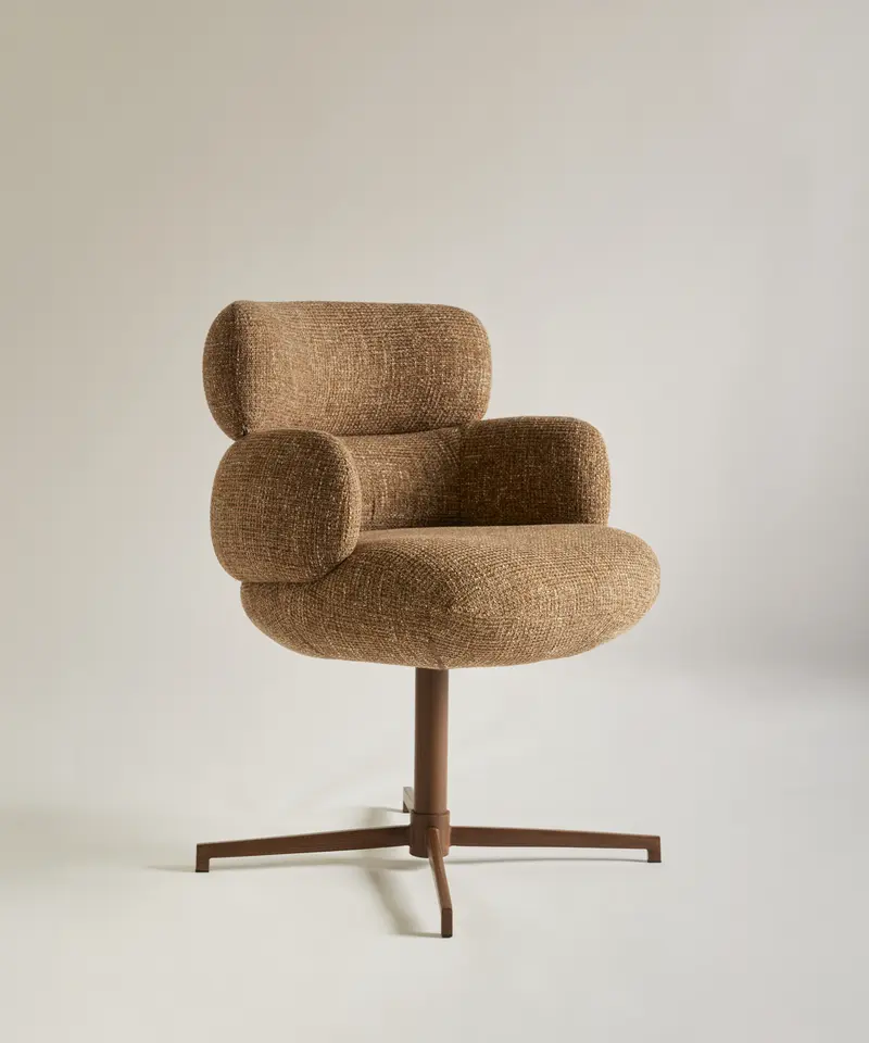 Sillón Giratorio Tapizado Theo