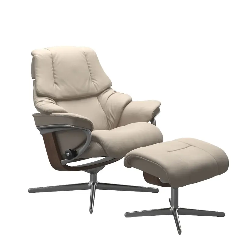 Sillón modelo RENO Cross Plus™ System BalanceAdapt™ de Stressless en piel Paloma