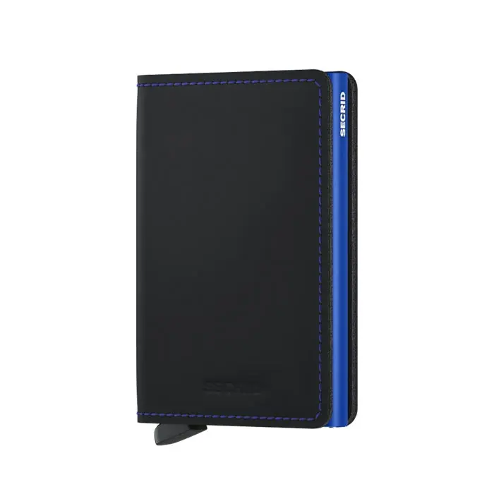 Slimwallet Matte Black - Blue