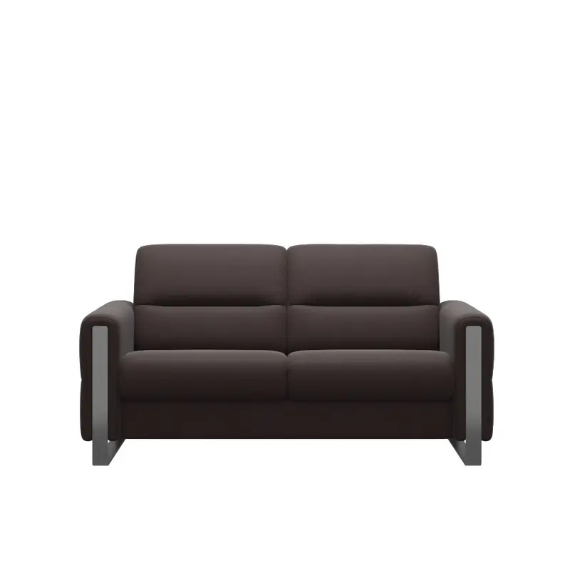 Sofá 2 plazas modelo FIONA Stressless® Comfort Zones™ Brazo METAL piel Paloma