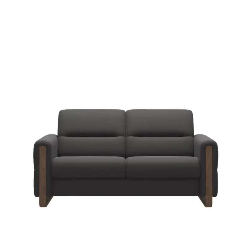 Sofá 2 plazas modelo FIONA Stressless® Comfort Zones™ Brazo WOOD piel Paloma