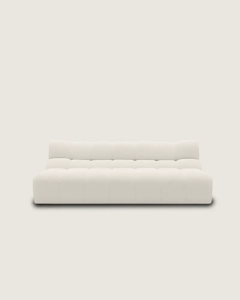 Sofá 3 plazas lineal moderno Nude Blanco