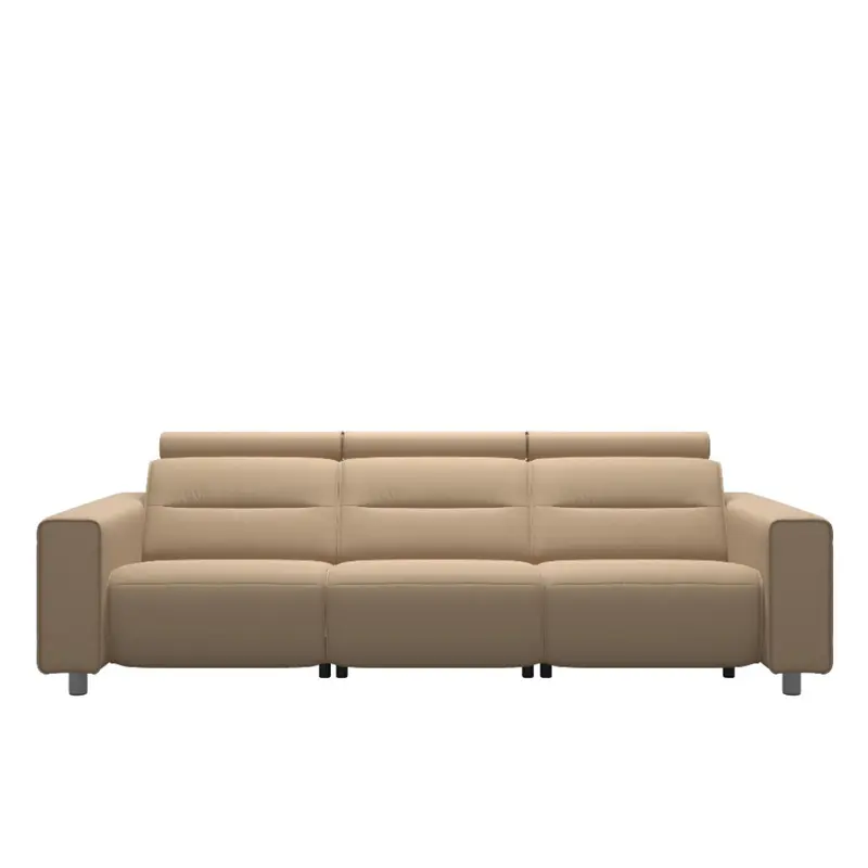 Sofá 3 Plazas modelo EMILY Stressless® Power™ Brazo Ancho piel Paloma