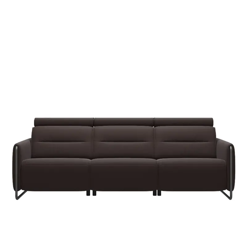 Sofá 3 plazas modelo EMILY Stressless® Power™ Brazo Metal piel Paloma