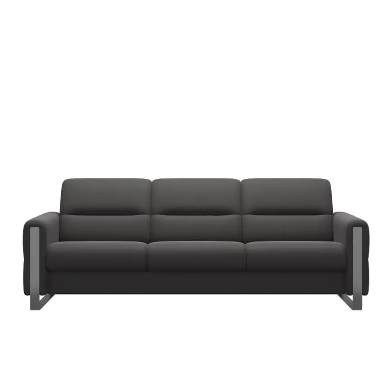 Sofá 3 plazas modelo FIONA Stressless® Comfort Zones™ Brazo METAL piel Paloma