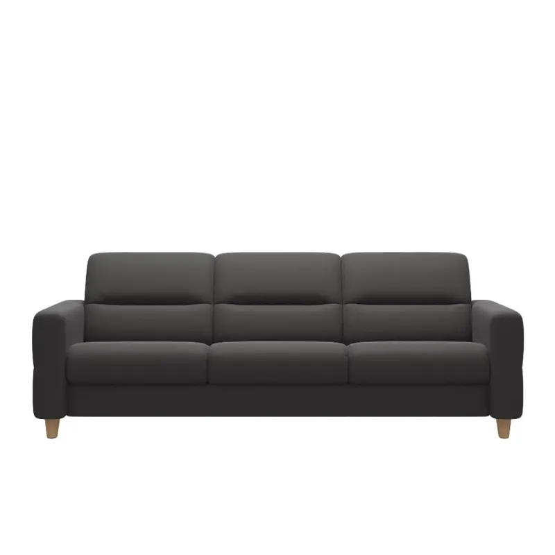 Sofá 3 plazas modelo FIONA Stressless® Comfort Zones™ Brazo Tapizado piel Paloma