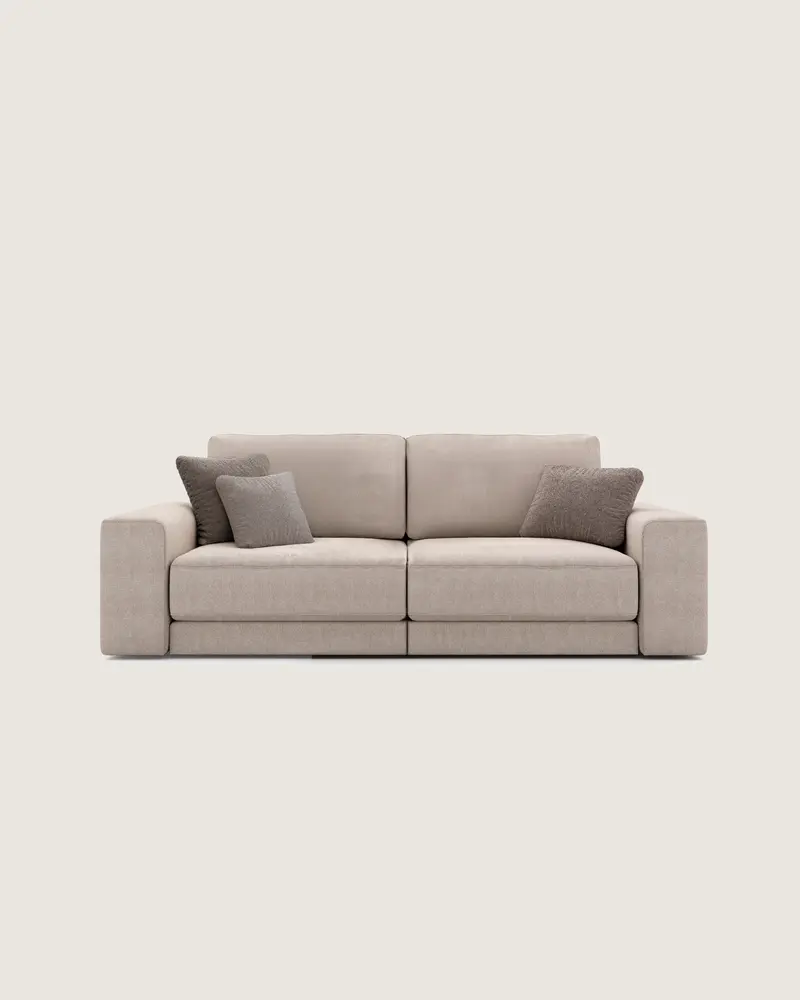Sofá 4 plazas lineal colores personalizables modular grande Montreal