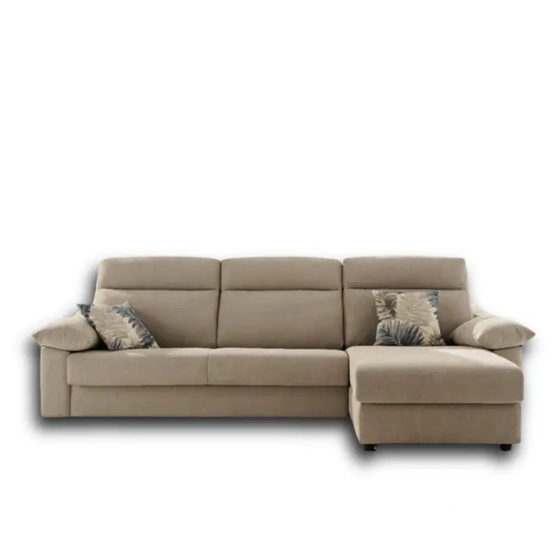 Sofá cama con chaiselongue apertura italiana modelo BERTON