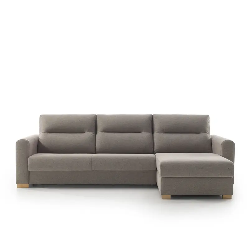 Sofá cama con chaiselongue modelo FARO con apertura italiana Tapizado Aquaclean