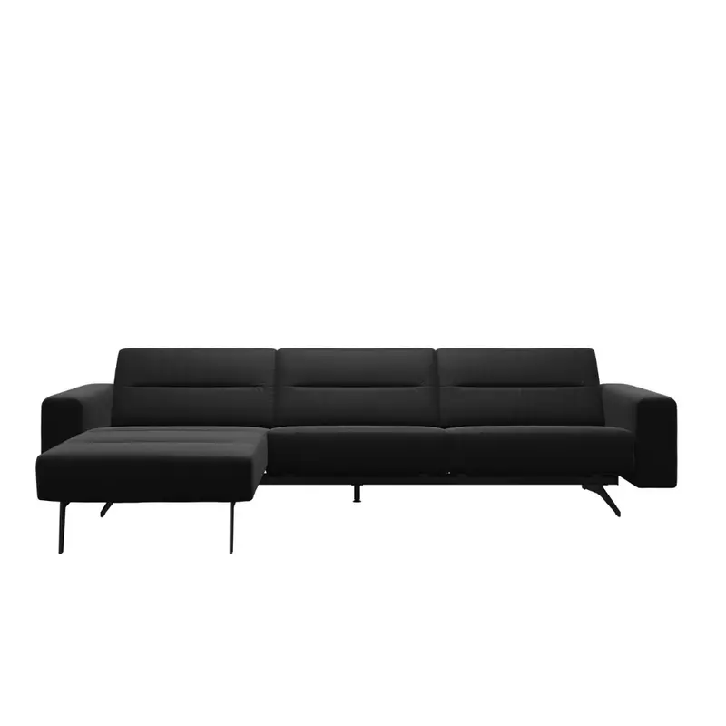 Sofá chaiselongue (L) con Long Seat modelo STELLA con sistema BalanceAdapt™ y Reposacabezas