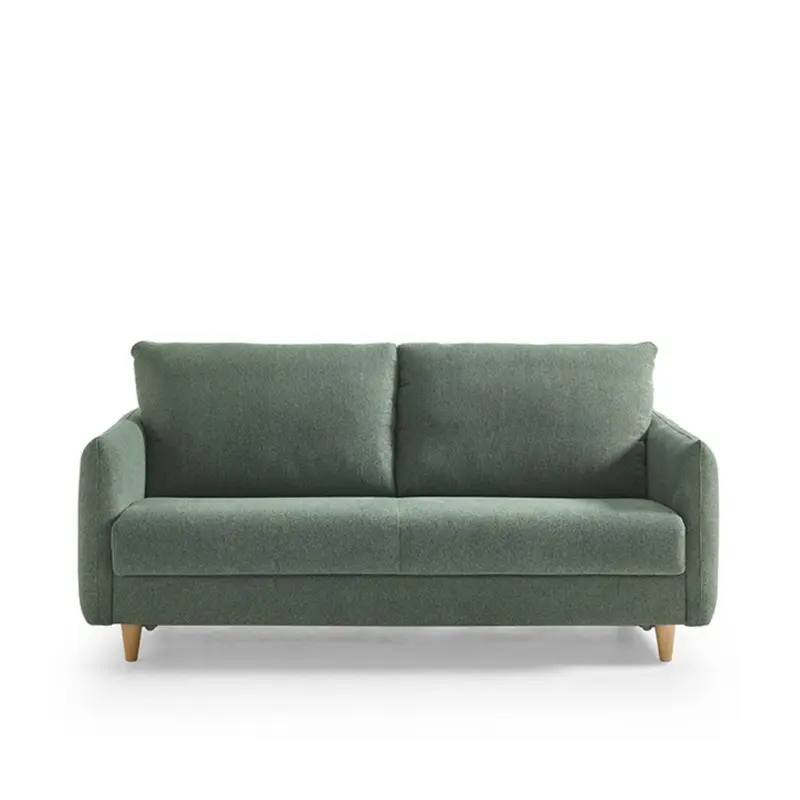 Sofá con cama modelo MINIMAL Pata de Madera sistema Italiano