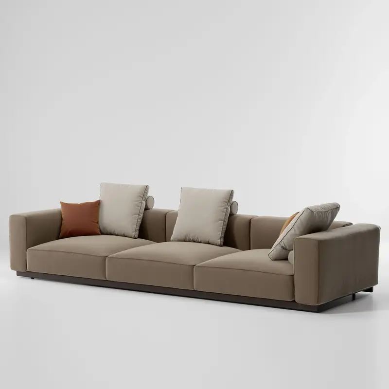 Sofá de 3 plazas XL Molo | Low leg L03 | Estructura aluminio 01C