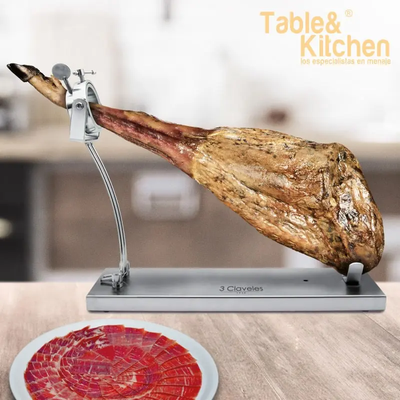 SOPORTE JAMONERO INOX PRO PLEGABLE GIRATORIO