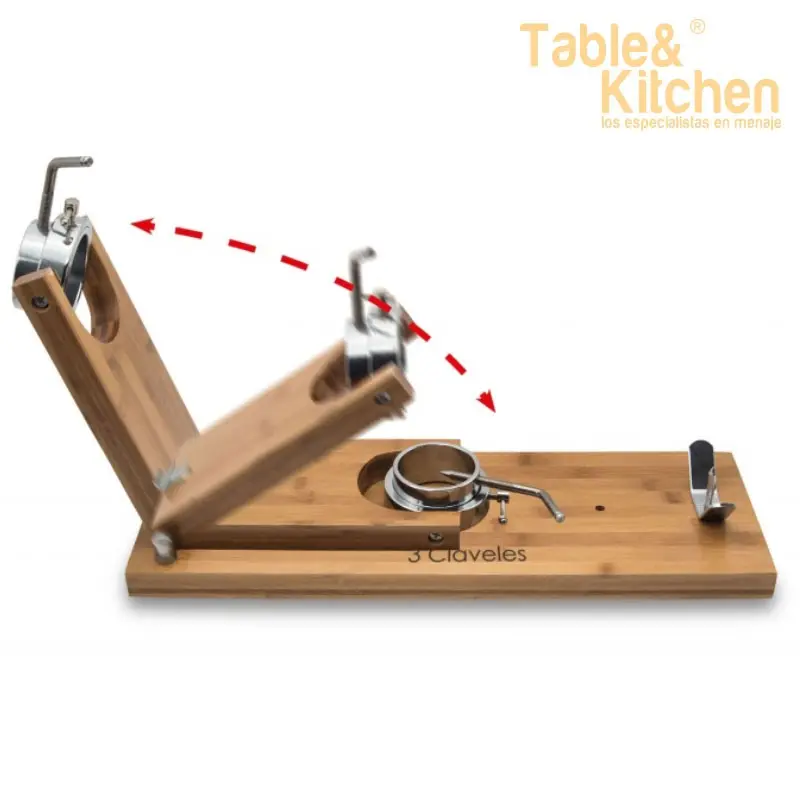 SOPORTE JAMONERO PLEGABLE CABEZAL GIRATORIO 3 CLAVELES