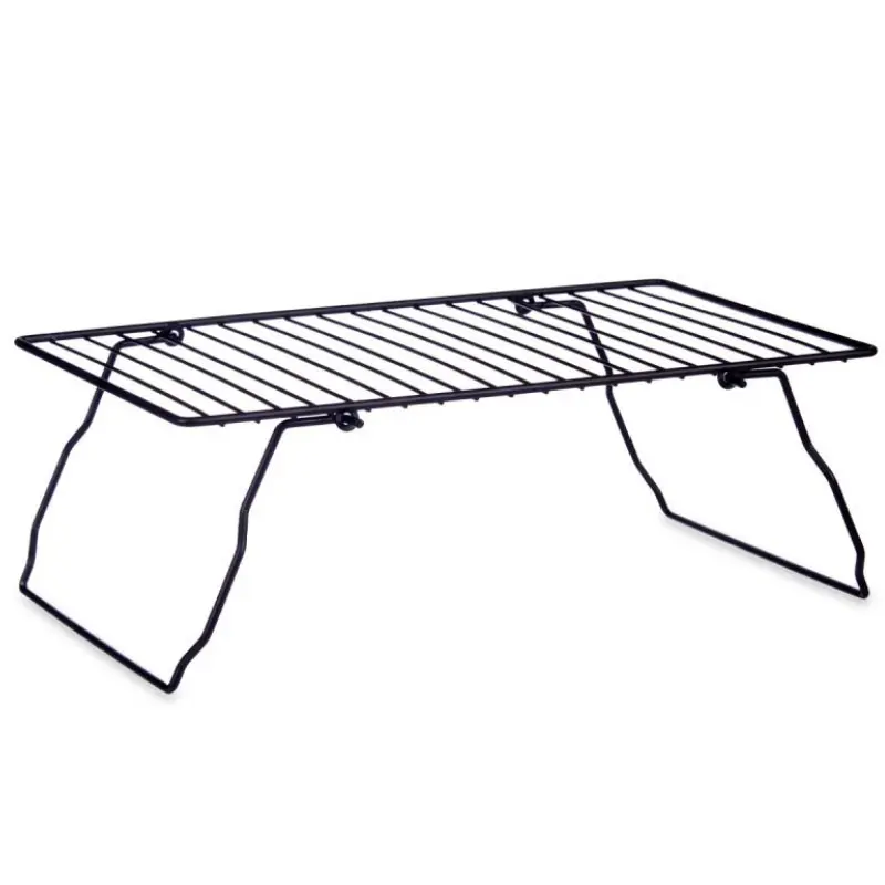 SOPORTE NEGRO METAL ESTANTERIA PLEGABLE