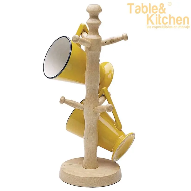 SOPORTE PARA 6 TAZAS MADERA DE HAYA KITCHEN CRAFT