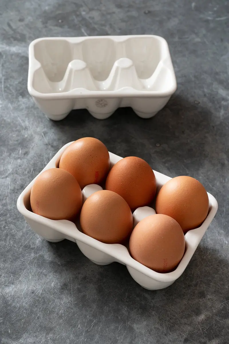 Soporte Para Huevos De Cerámica Blanca