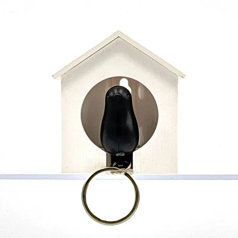 Sparrow Keyring White - Black