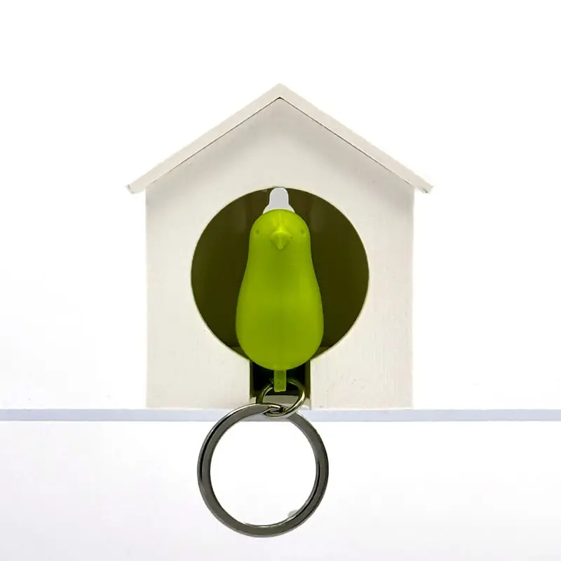 Sparrow Keyring White - Green