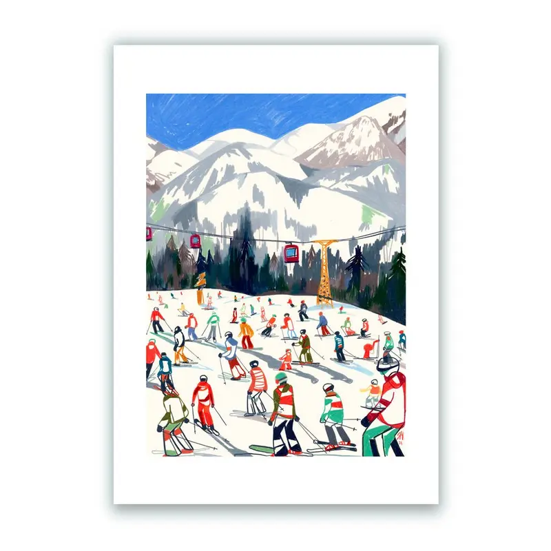 Südtirol Ski Season Impresión Giclée