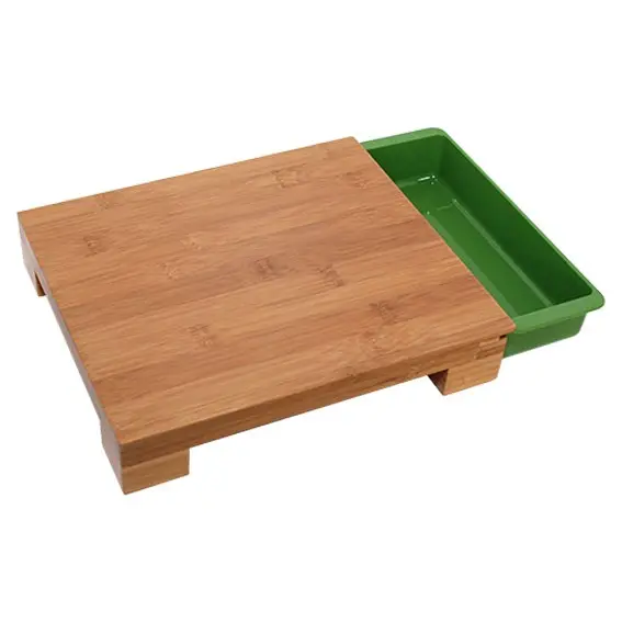 TABLA CORTAR BAMBU CON RECIPIENTE