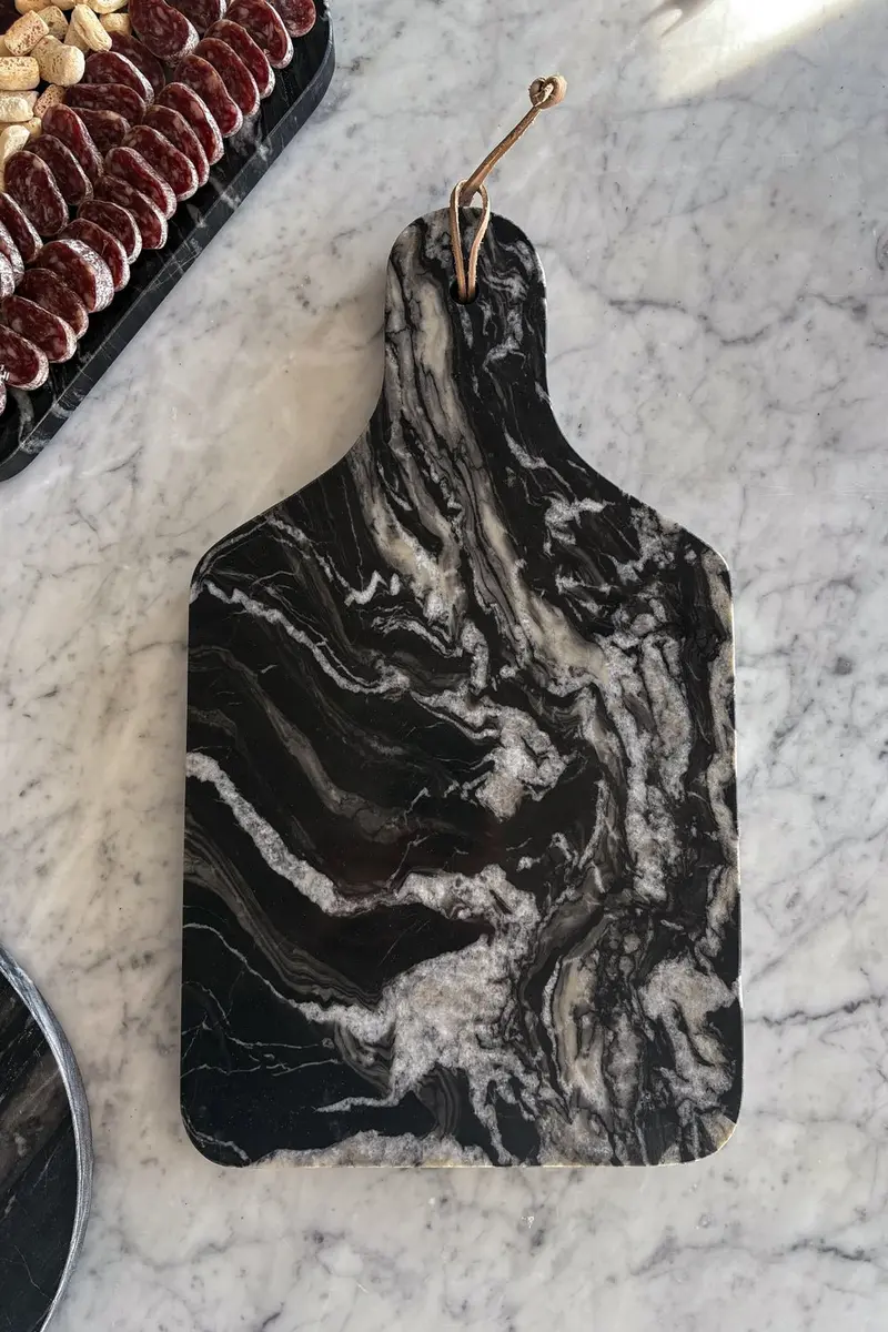 Tabla De Mármol Negra Con Mango