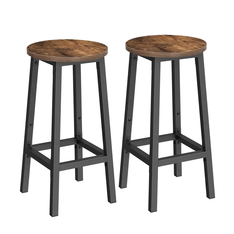 Taburete de Bar para Cocina con Estructura de Metal con Reposapiés