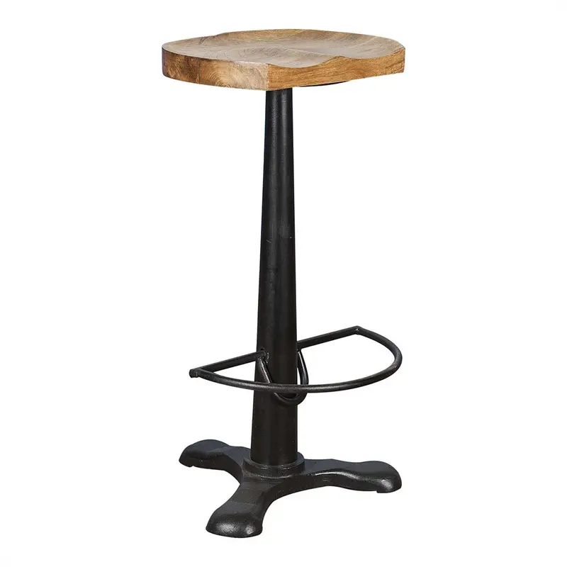 Taburete de bar vintage asiento madera Soroya