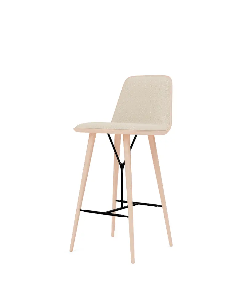 Taburete de barra Spine con base de madera