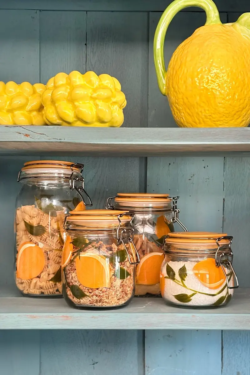 Tarro De Cristal Con Tapa Diseño Limones