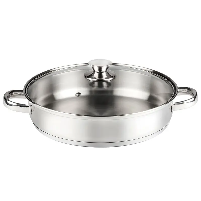 TARTERA INOX 18/10 FONDO CAPSULADO INDUCCION 32 CM