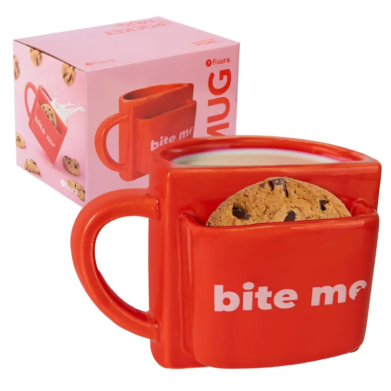Taza bolsillo "Bite me"