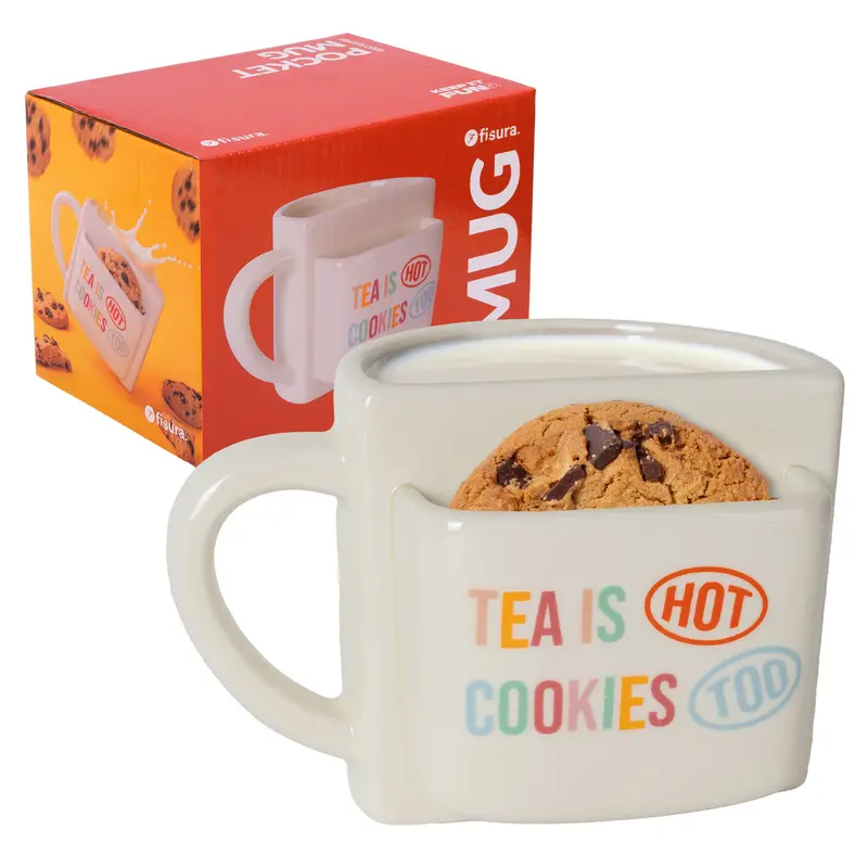 Taza bolsillo "Tea is hot cookies too"