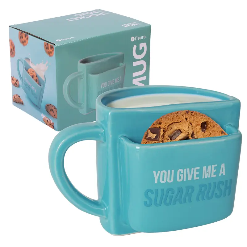 Taza bolsillo "You give me a sugar rush"