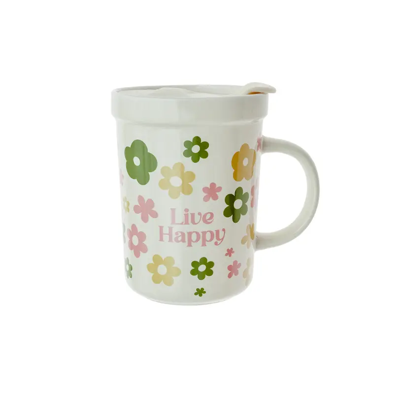 Taza con Tapa y Cuchara 400 ml