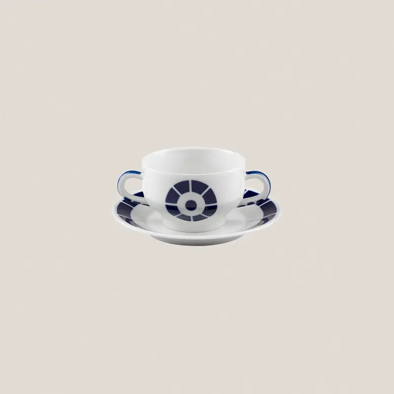 Taza Consomé con plato Coroa