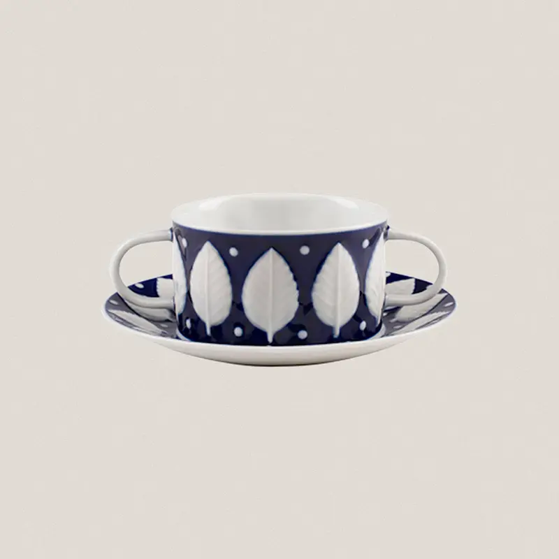 Taza Consomé con plato F73 Azul