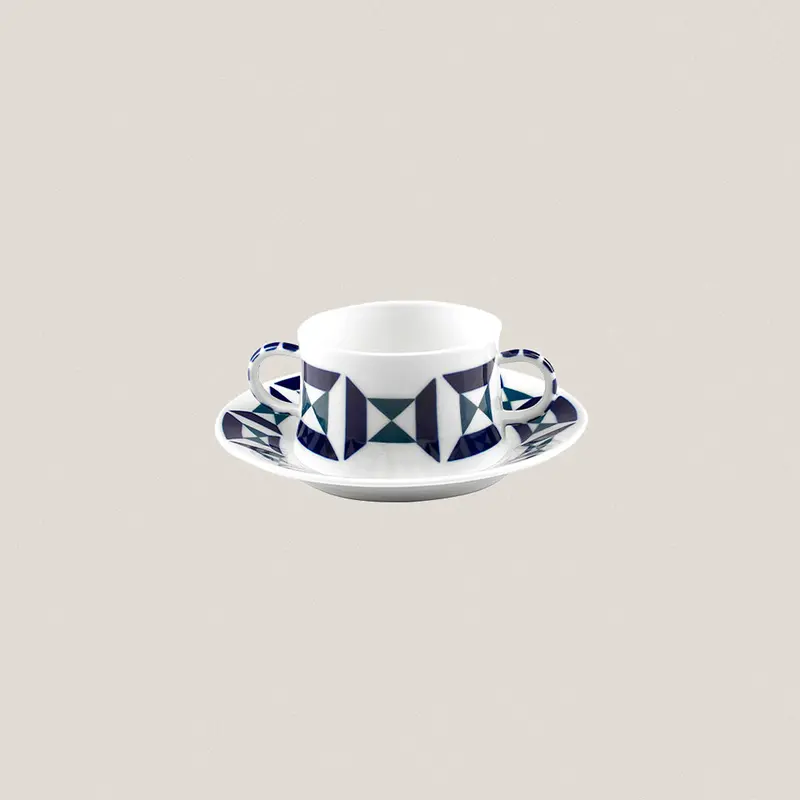 Taza Consomé con plato Monférico