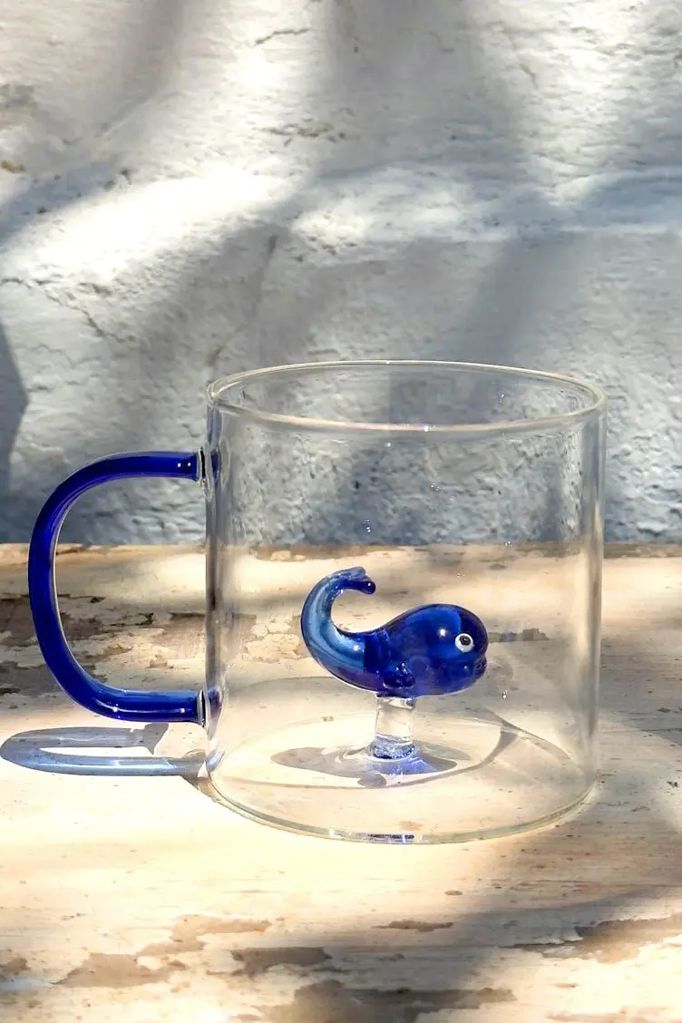 Taza De Cristal Con Figura De Animales