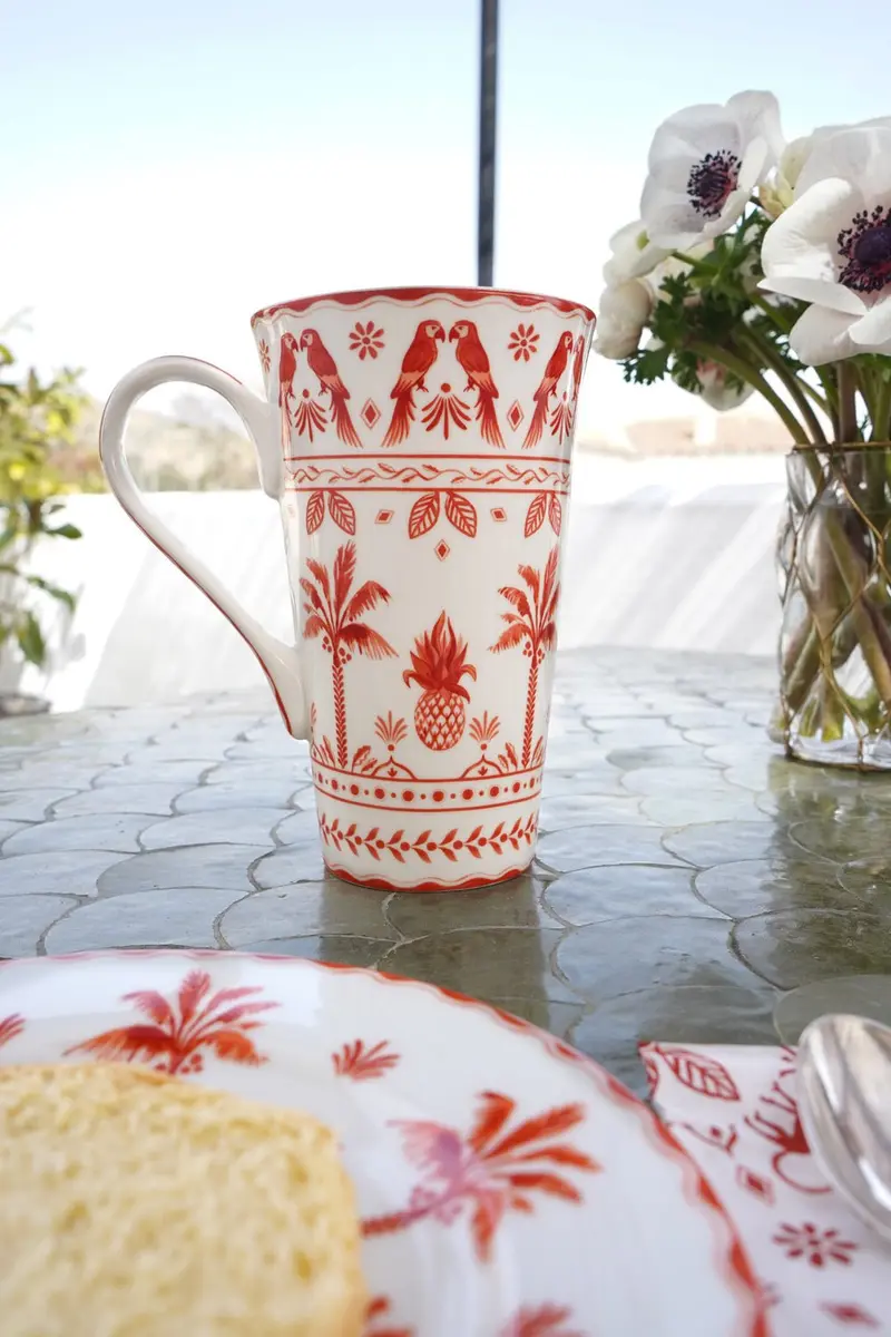 Taza de Porcelana con Diseño Exotic Vibes