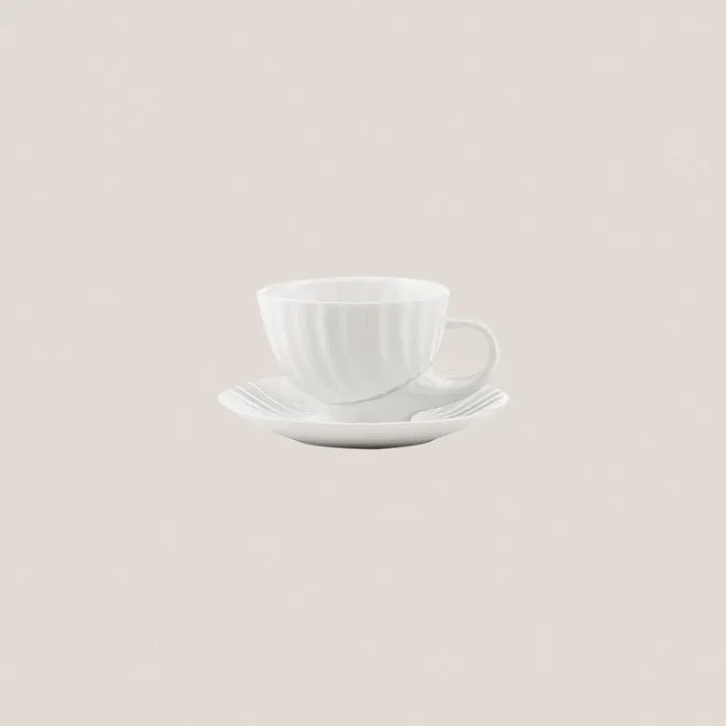 Taza Desayuno con plato Cuncha