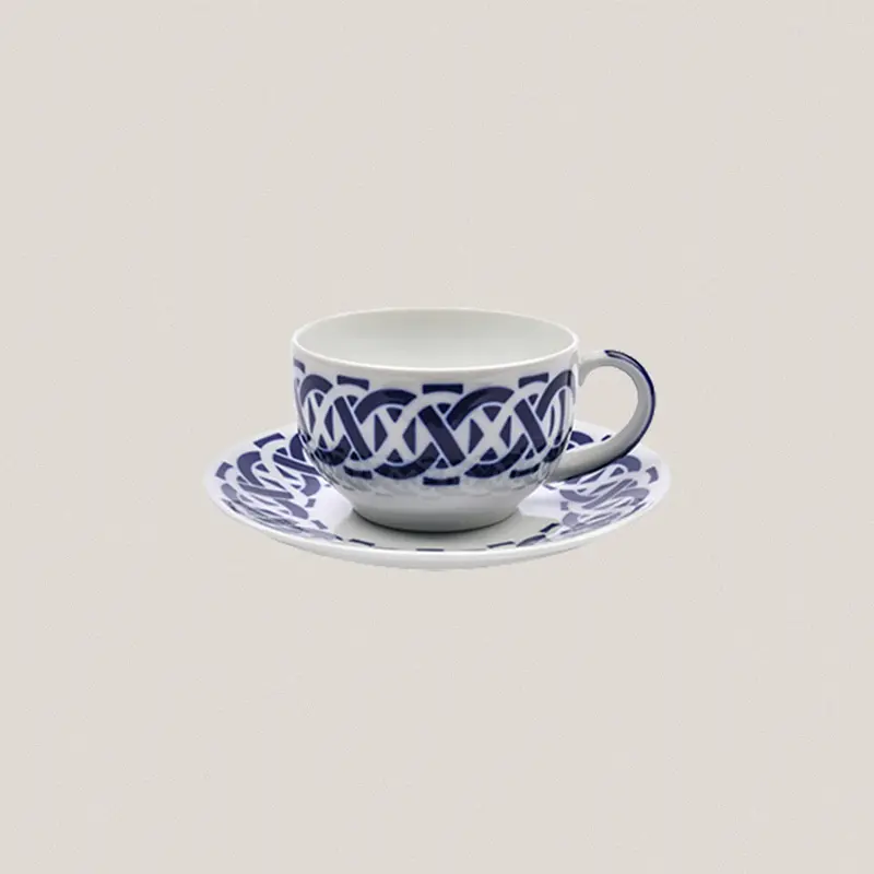Taza Desayuno con plato Encadrelado