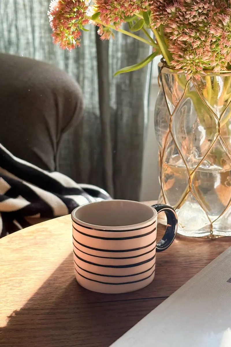 Taza Espresso Diseño Rayas Horizontales