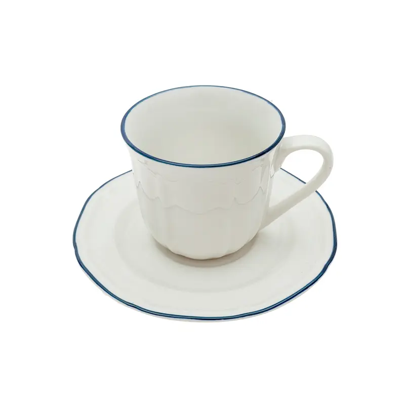 Taza set plato porcelana