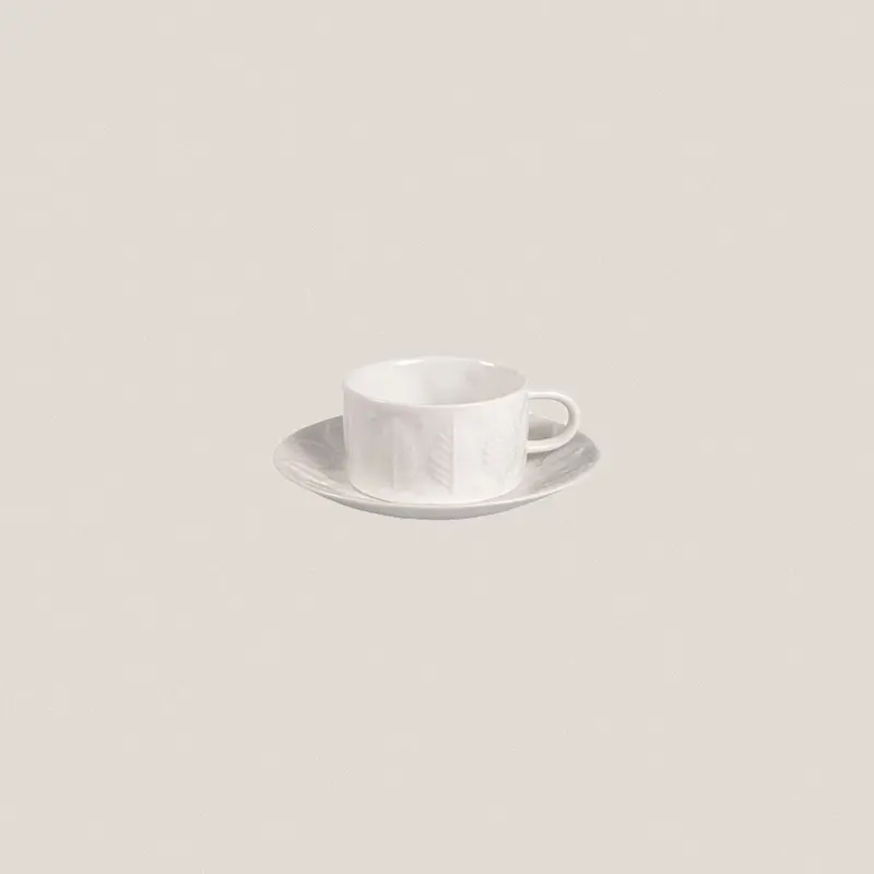 Taza Té con plato F 73 Blanco