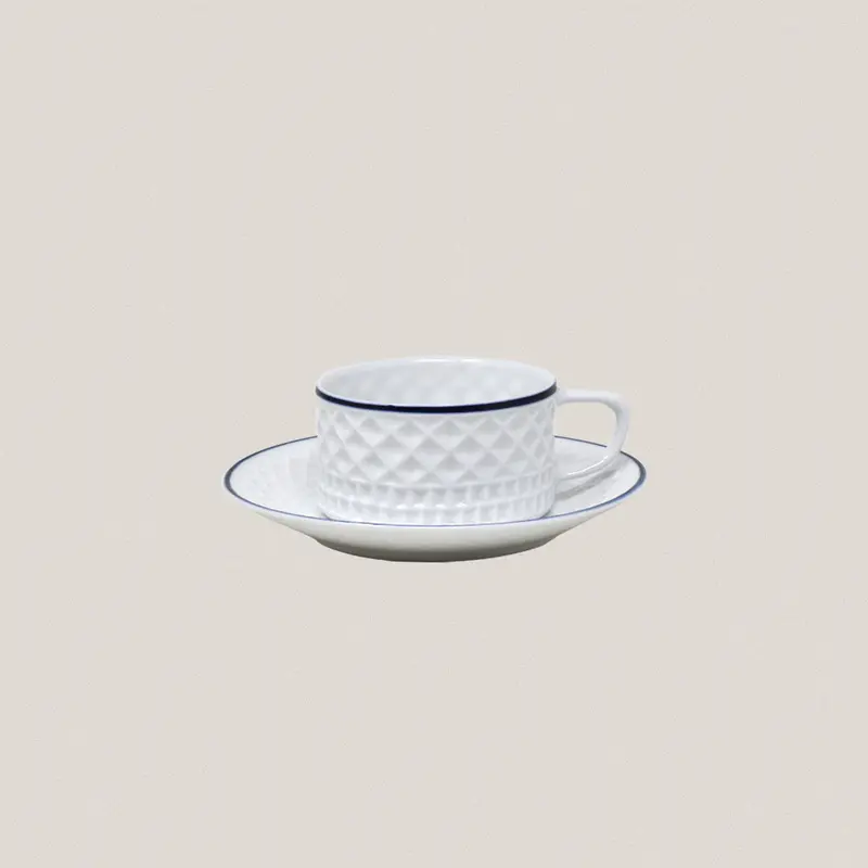 Taza Té con plato Portomarínico Filo Azul