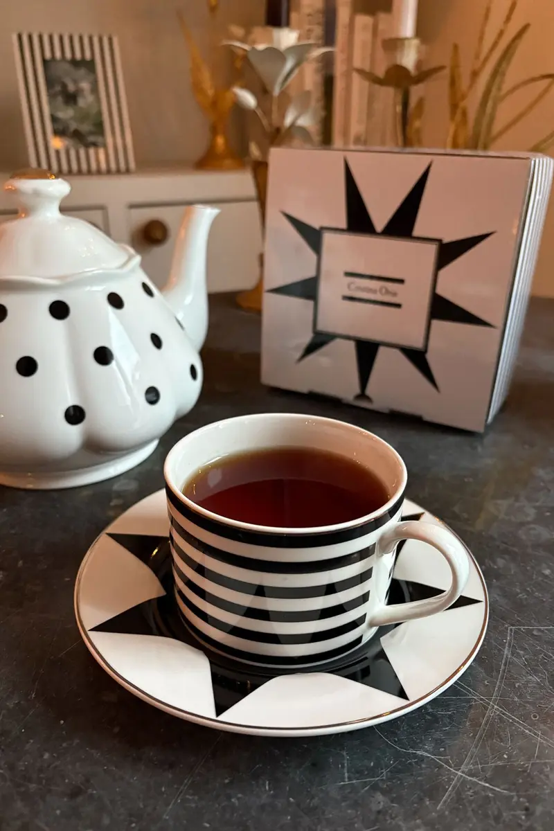Taza Y Plato Circus Blanca Y Negra Cristina Oria