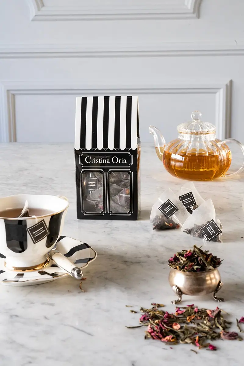 Té Verde Pétalos De Rosa 15 Pirámides Co