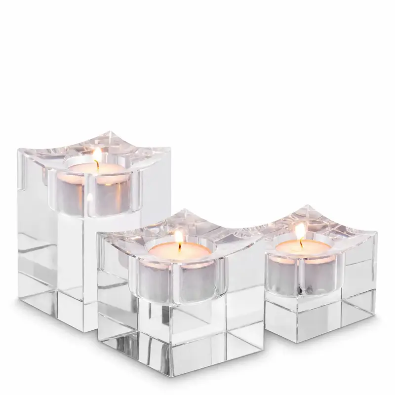 Tealight Holder Giancarlo low  Set Of 3 *EXPO